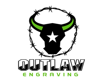 Logo design for a other company by LogoArena professional logo designers. Submitted for Outlaw Engraving logo contest by patrimonio, entry number 10