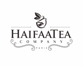 Logo design for a restaurant company by LogoArena professional logo designers. Submitted for Haifaa Tea Company logo contest by Maxman, entry number 84