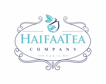 Logo design for a restaurant company by LogoArena professional logo designers. Submitted for Haifaa Tea Company logo contest by Maxman, entry number 112